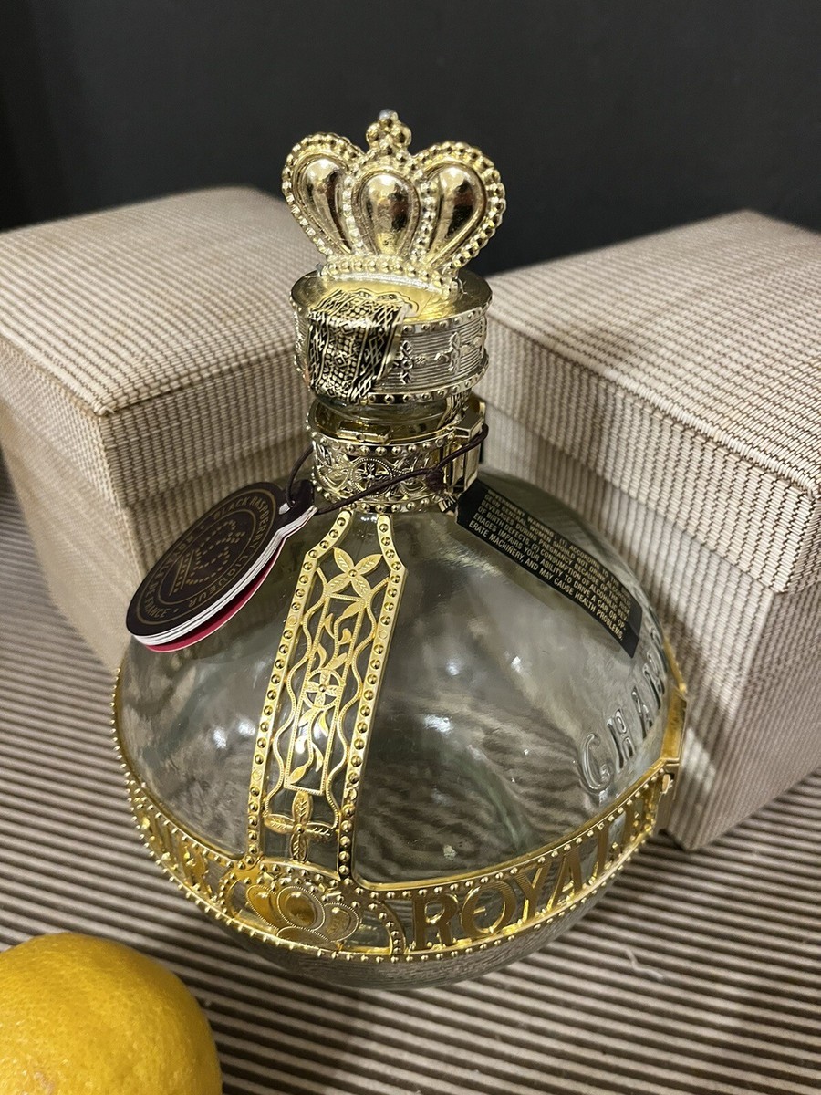 Fancy Decanter- Glass Bottle Royal Deluxe Chambord Liqueur Large