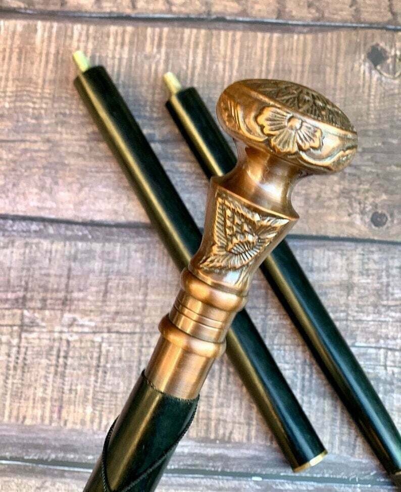 Solid Brass Knob Victorian Style Head Handle Anti… - image 3