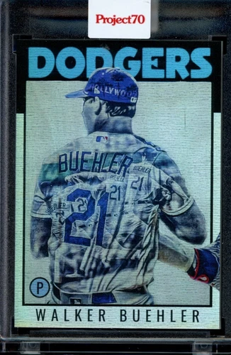 2021 Topps Project 70 Card #597 Walker Buehler Lauren Taylor Rainbow Foil 51/70