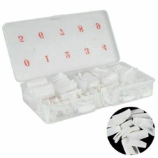500PCS/ Box Clear Solid Natural French False Acrylic Nail Art Tips UV Gel DIY