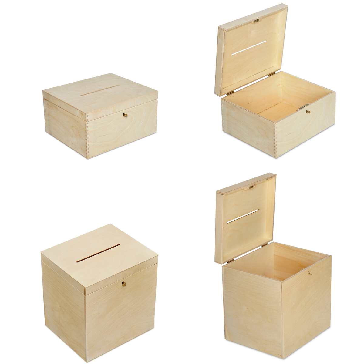 Boîte En Bois Creative Deco - 29x25x15 Cm - Avec Clé - Pour Cartes, Lettres, Souvenirs