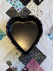 Appolia Black Heart Shaped Baking Dish Bakeware Made In France 6.25 x 7”