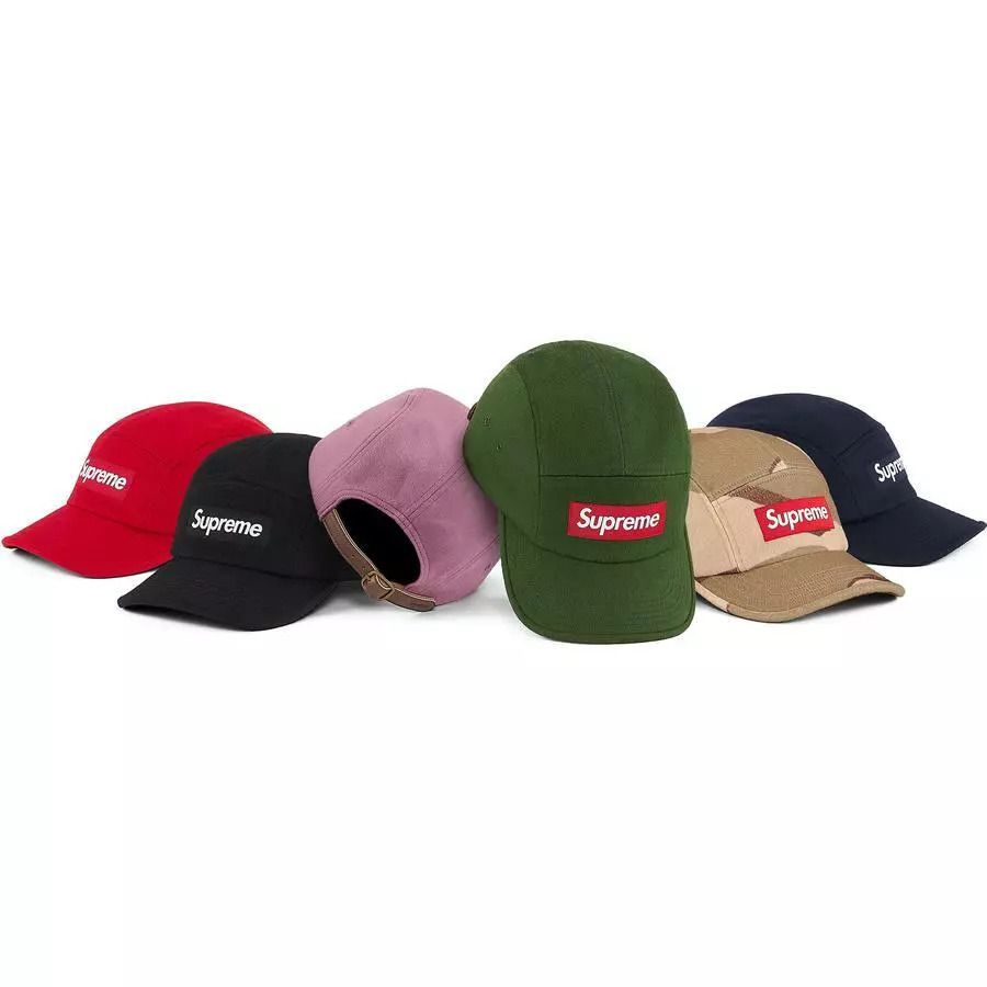 Casquette de camp en laine suprême vert marine violet F/W 20