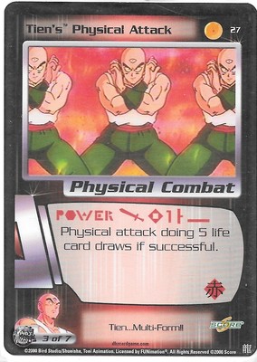Dragonball Z TCG *Gratis Schutzhülle* | Tien´s physical attack - #27 | 2000