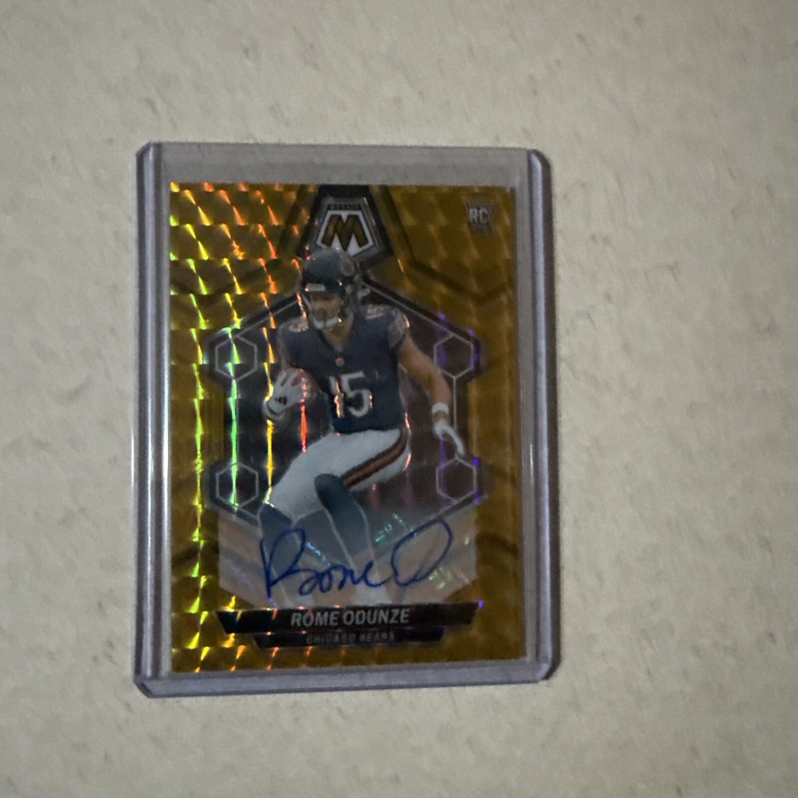 2024 Mosaic Rome Odunze Rookie Auto Gold /10 RC Bears SSP