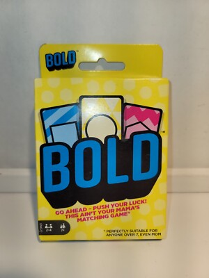 Bold Card Game - Go Ahead Push Your Luck! this Ain't Your Mama's Matching Game!