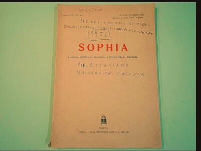 SOPHIA RASSEGNA CRITICA DI FILOSOFIA LUGLIO DICEMBRE 1956 N. 3 - 4