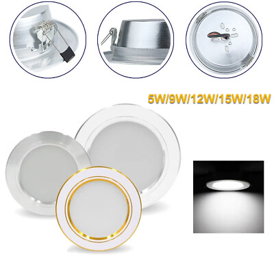 5W 9W 12W 15W 18W LED Downlight Deckenablöste Downlights 230V Cool White