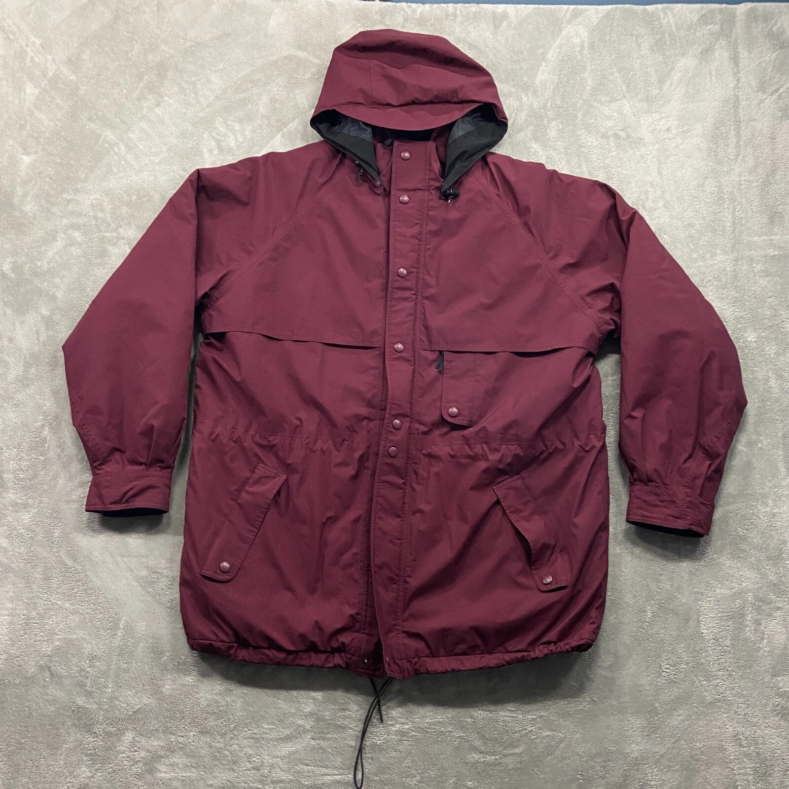 VETEMENTS Giacca Sportiva Uomo Extra Large Rossa Outdoor Sci Escursionismo Abbigliamento da Lavoro Con Cappuccio