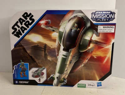 NIB Star Wars Mission Fleet Boba Fett Firespray Toy Action Figure