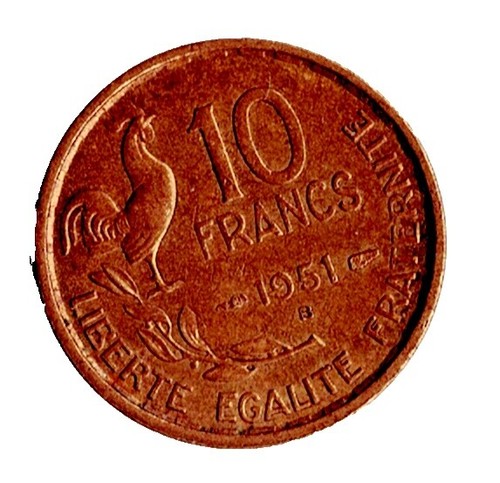 フランス 10 FRANCS 1951年 硬貨 10 francs 1951, France - uCoin.net
