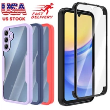 Samsung Galaxy A15 5G Case- Full Coverage Shockproof Cover+Screen Protector With