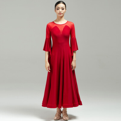 knee length dresses for ladies Ballroom Lady Dress #2262 – ZYMdancestyle main image 0