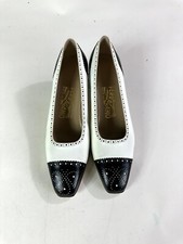 Salvatore Ferragamo Black and White Spectator Pump
