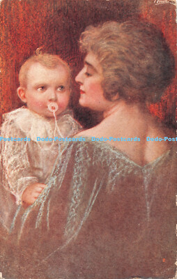 R394170 Frau und Kind Gemälde T A M S 7004 3 Postkarte 1918