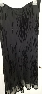 Uniform John Paul Richard sz M Black Strapless Evening Dress Sheer (lined)