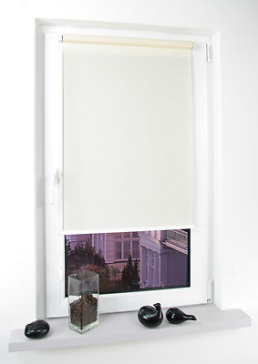 Klemmfix Rollo EASYFIX Seitenzugrollo Klemmträger Länge 150 cm Creme Struktur