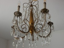 Italienischer antiker florentiner Kronleuchter Lüster Deckenlampe Vintage 