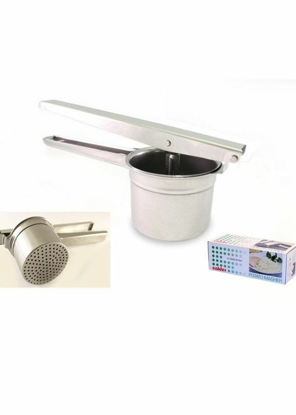 SCHIACCIAPATATE SCHIACCIA PATATE PURE' ACCIAIO INOX MADE IN ITALY 2023