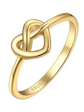 ChicSilver 925 Sterling Silver Love Knot Promise Ring High Polish Comfort Fit...