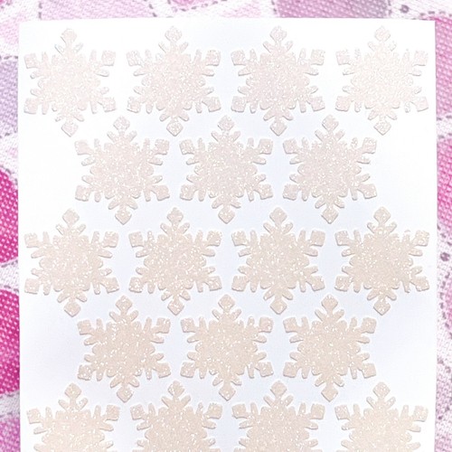 Glitter Snowflake Stickers! - Choose a Size & Color - Cute & Sparkly! - Picture 4 of 5