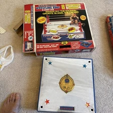 Championship Wrestling Ring Carry Case 1990 In Time Products BOX Playset WORKS