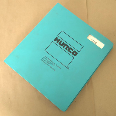HURCO MANUFACTURING COMPANY ULTIMAX 3 PROGRAMMING 704-0001-598