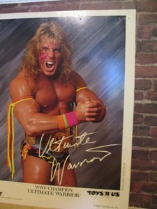 WWF 1990 Original Ultimate Warrior WWF Champion Promo Photo