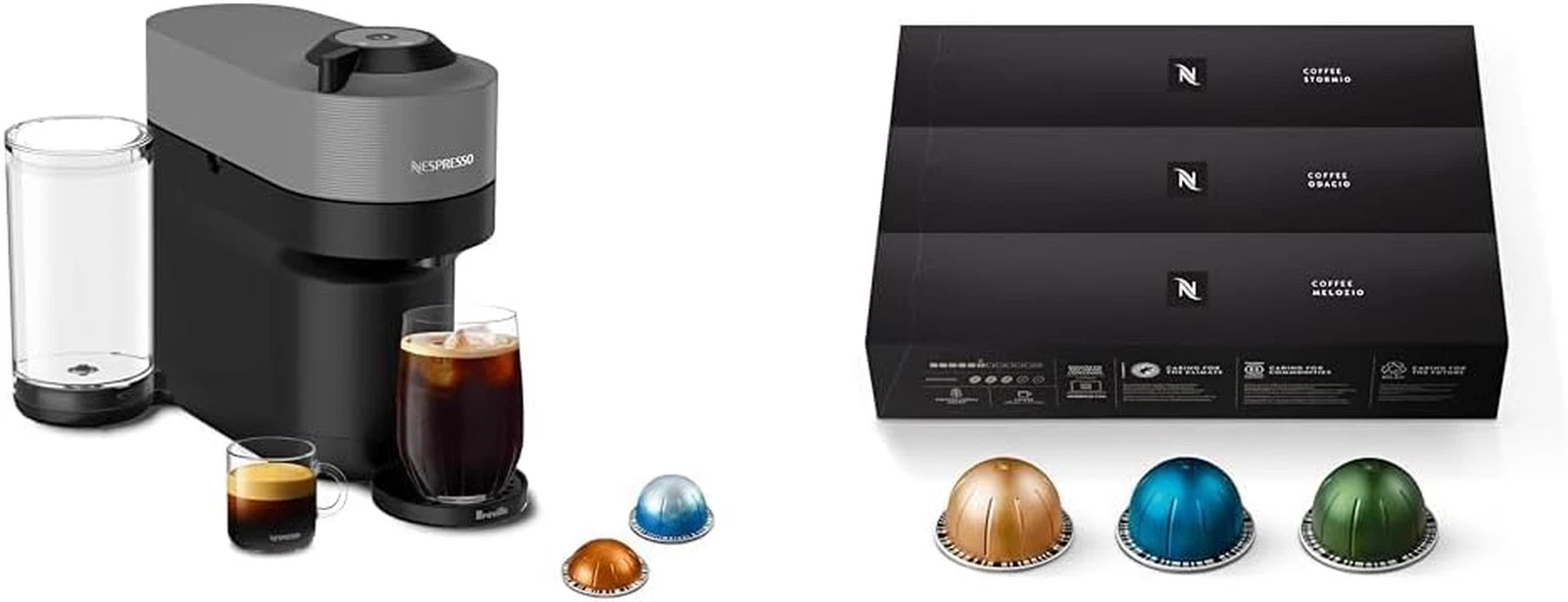 Vertuo Pop+ by Breville - Dark Grey Coffee & Espresso Maker