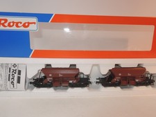 ++ L28 Roco 44189 2 tlg. Schotterwagen-Set Seitenentladewagen DB KK NEM NEU