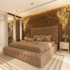 Ambassador King Size Velvet Upholstered Bed Frame Gas Lift Storage