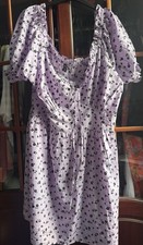 Summer Holiday Dress Size 24 Boohoo Purple Floral New No Tags
