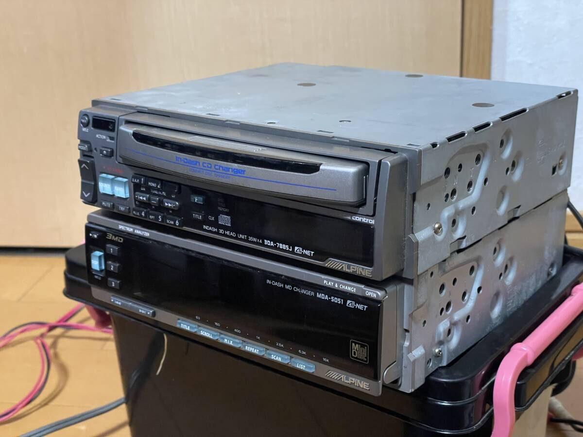 ALPINE MDA-5051 3DA-7885J 高級機 Alpine 3CD/3MD Deck 3DA-7885J/MDA-5051 + 4ch Amplifier 3528