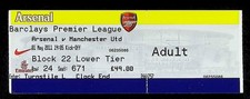 Arsenal v Manchester United 2010-2011 Premier League Ticket 01/05/2011