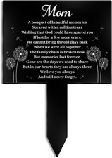 Grave Decorations for Cemetery, Memorial Markers Mom Marker
