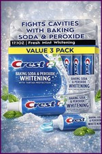 Crest Plus Baking Soda & Peroxide Teeth Whitening Toothpaste,Mint, 5.7 oz,3 Pack 0.58 per gallon
