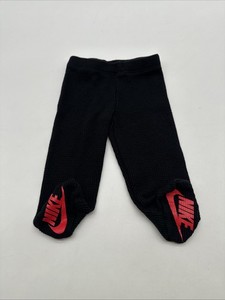 Nike Leggings Newborn Girls Black Logo Red ..#35555