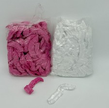 Disposable Shower Caps White + Pink, NEW, Opened Packs