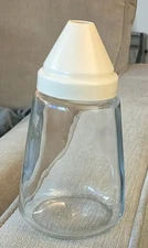 Gemco USA Creamer, Syrup Server, Vintage Diner, USA 5"Tall Clear Glass  Plastic