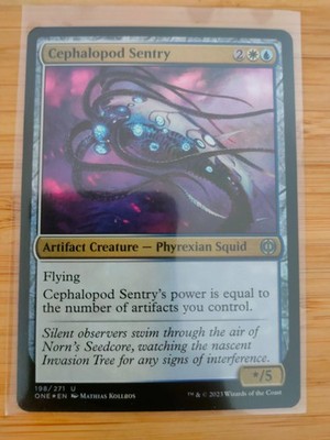MTG Cephalopod Sentry (FOIL) 198 Phyrexia: All Will Be One M/NM Free UK P&P