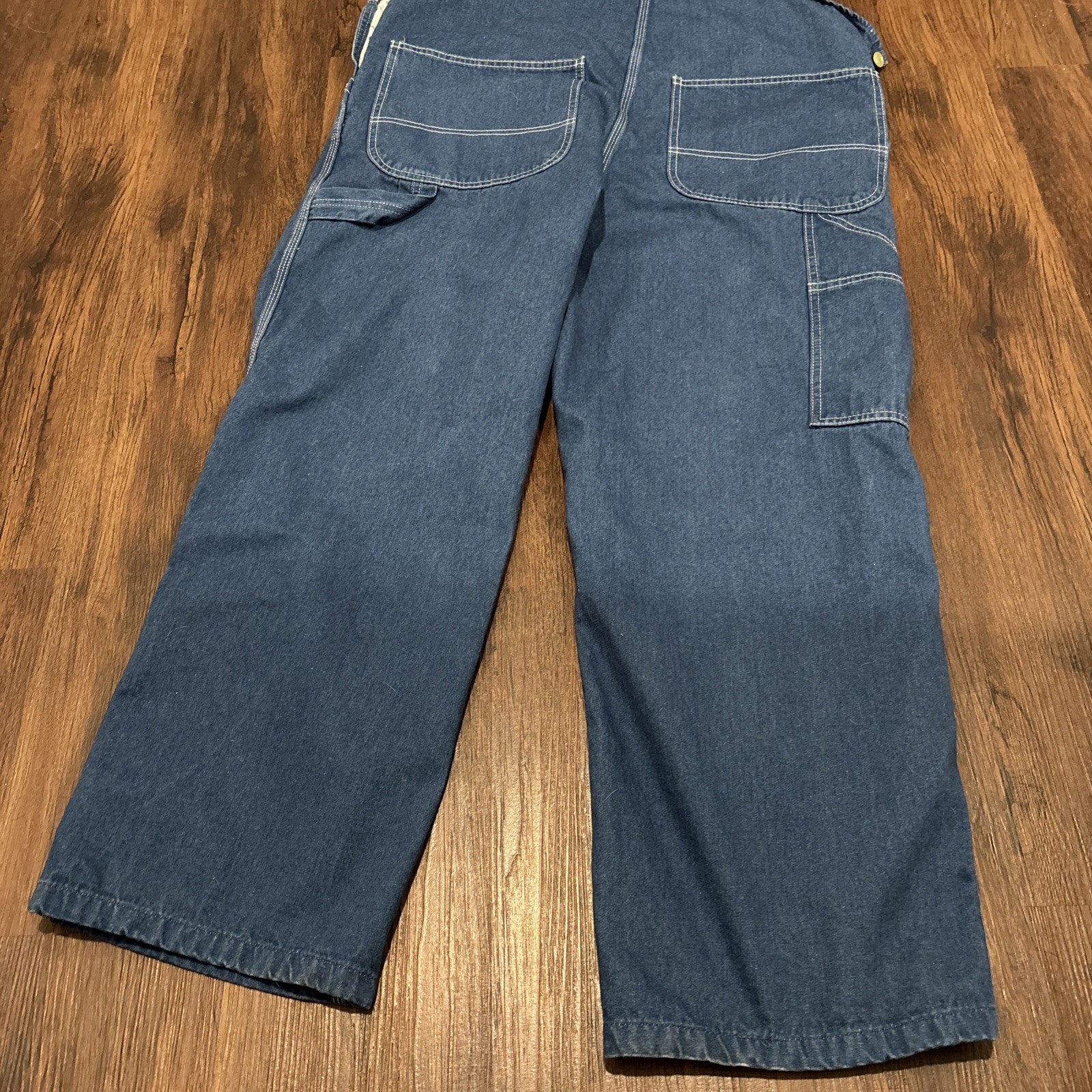 Liberty Classic Bib Overalls Mens 40x30 Indigo Carpenter Utility Work Jeans EUC