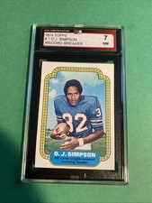 Vintage Football Card 1974 Topps No.1 OJ SIMPSON record Breaker All Time Rushing