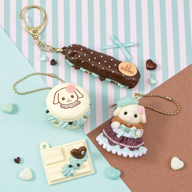 Sylvanian Families Whipple Key Chain Kit Chocolate Mint Flora