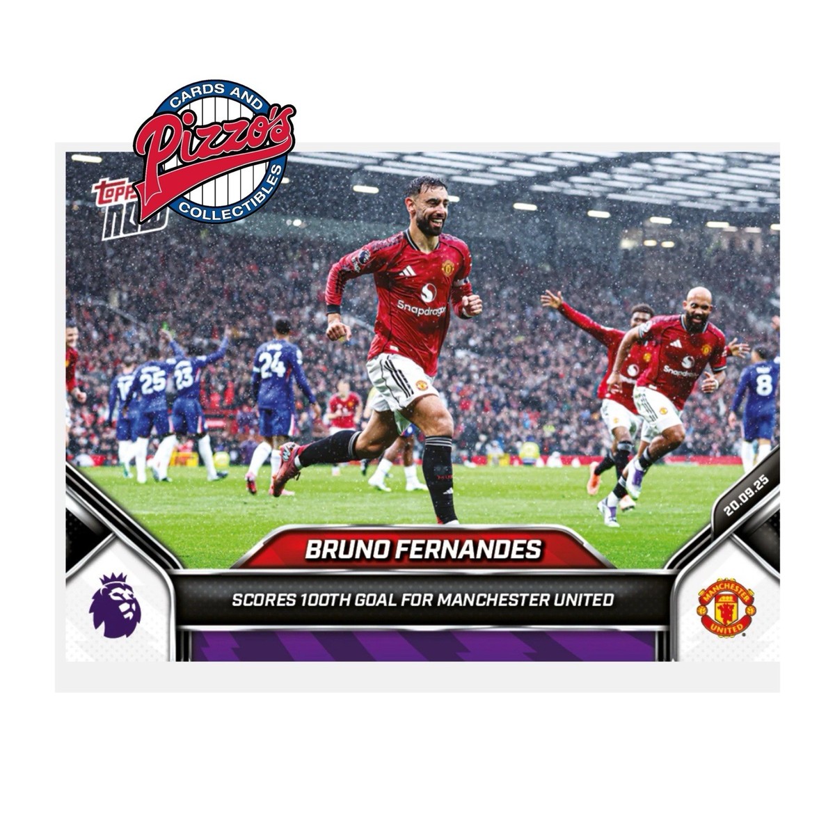 Bruno Fernandes 100th Goal 2025-26 Premier League Topps NOW Card 