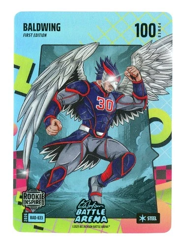 2026 Bo Jackson Battle Arena BaldWing `Drake Baldwin` Steel 80's Rad Battlefoil