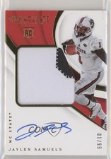2018 Immaculate Collegiate Premium Rookie 1/99 Jaylen Samuels Patch Auto 5w7