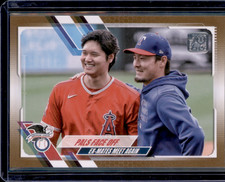 2021 Topps Baseball Update Shohei Ohtani #125 Pals Face Off Gold /2021
