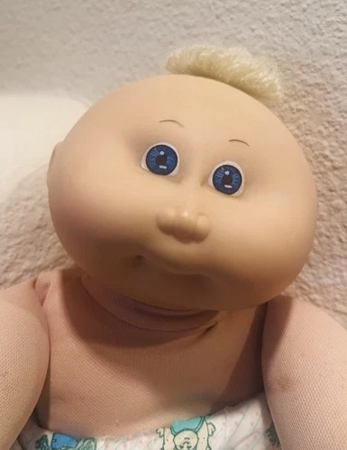 Cabbage Patch Doll #1 1978-1982 Head Blond Tuft Blue Eyes Xavier Roberts 85