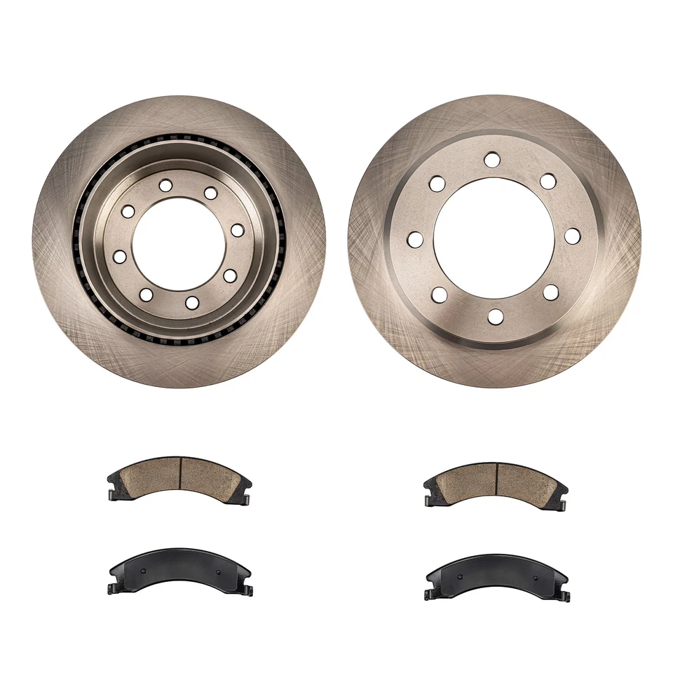 Rear Ceramic Brake Pads and Rotors Kit For 08-14 Ford E-150 E-250 08-19 E-350 - Image 3 of 4