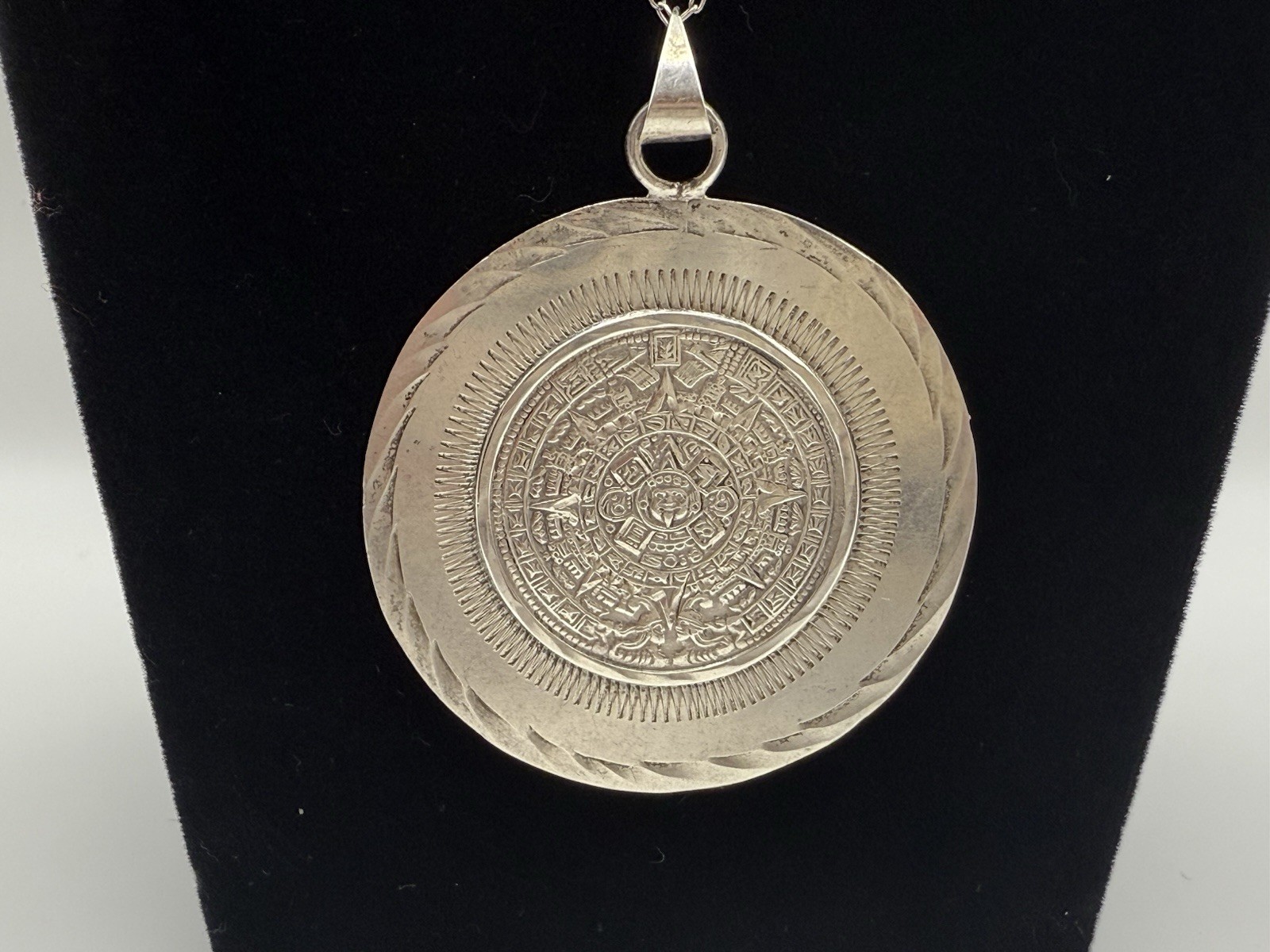 Sterling Silver 925 Statement Pendant Necklace Tr… - image 2